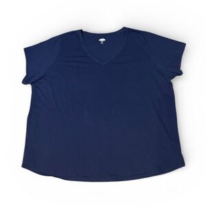 Old Navy Everywear V-Neck Relaxed Short Sleeve Tee 4X Plus Navy Color